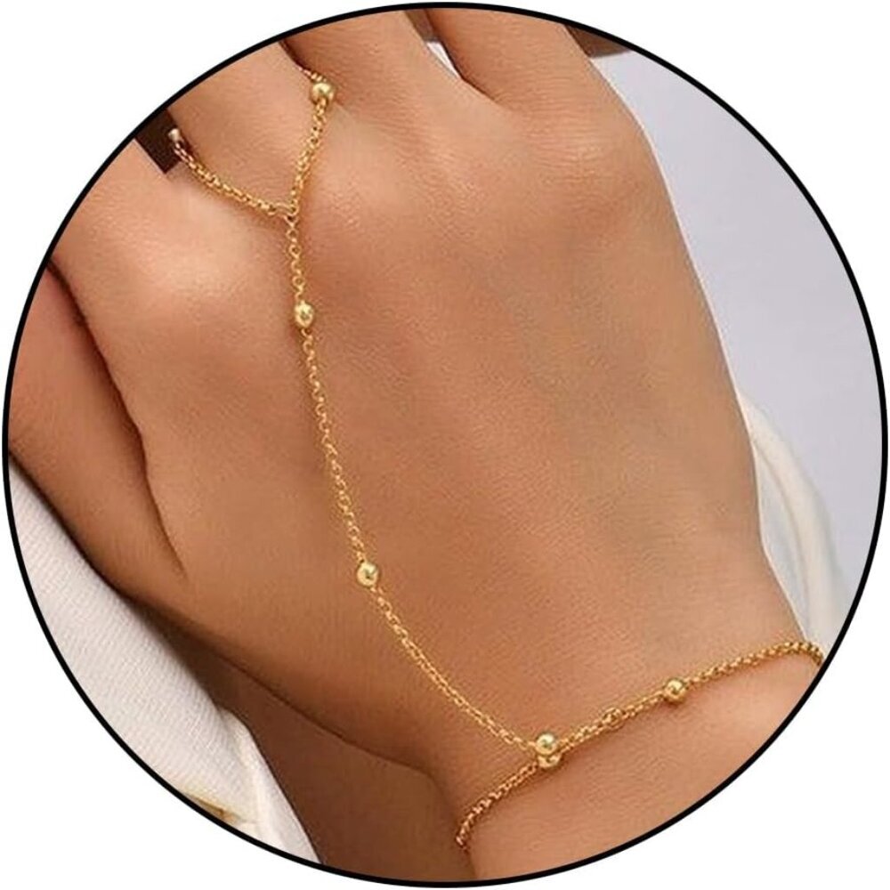 Dainty Bracelets for Women Trendy, Sterling Silver Plated Brass Link Chain Charm